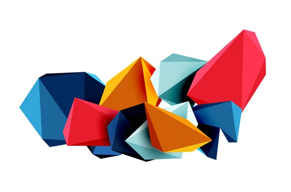 Stilren Och Modern Abstrakt Bakgrund Med Geometriska Former Tillverkade Låga — Stock vektor