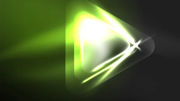Digitale Neon Abstracte Achtergrond Driehoeken Lichten Geometrische Ontwerp Sjabloon — Stockvector