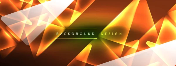 鮮やかな幾何学ネオン Shiny Line背景 未来的なモダンなデザイン ハイテクプレゼンテーション テクノロジーWebページに最適な グローの大胆かつ見事な表示 — ストックベクタ