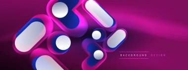 Parlak yuvarlak şekiller soyut arkaplan. Duvar kağıdı, afiş, sunum, arkaplan şablonu