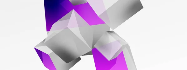 Cubes Vector Abstract Background Composition Square Shaped Basic Geometric Elements — Stockový vektor
