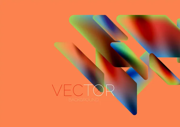 Fluid Color Dynamic Geometric Shapes Abstract Background Vector Illustration Wallpaper — Vector de stock
