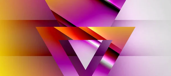 Triangle Fond Abstrait Avec Des Effets Brillants Brillants Illustration Vectorielle — Image vectorielle