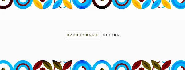 Kolorowe Kręgi Abstrakcyjne Tło Tech Design Tapety Baner Tło Strona — Wektor stockowy