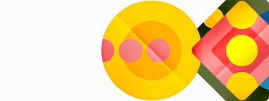 Triangles and circles abstract background for wallpaper, banner, background, card, book Illustration, landing page