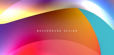 Soyut arkaplan renklerine sahip güzel sıvı şekiller