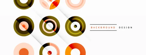 Kleurrijke Cirkels Een Rastersamenstelling Abstracte Achtergrond Ontwerp Voor Behang Banner — Stockvector
