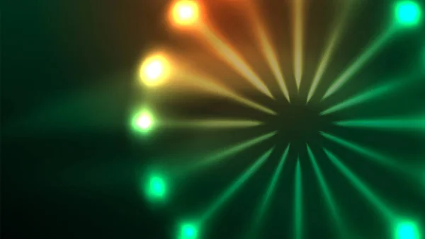 Lingkaran Bersinar Neon Konsep Cahaya Ruang Energi Ajaib Desain Kertas - Stok Vektor