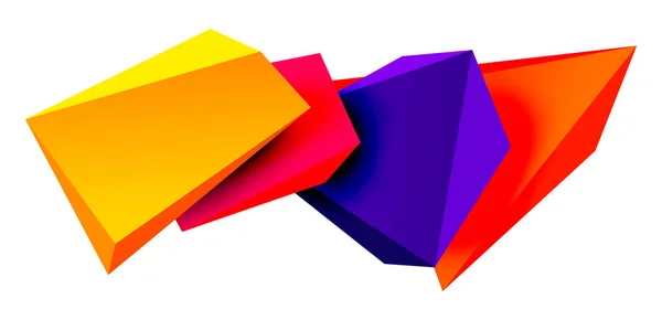 Vector Lage Polydriehoek Geometrische Ontwerpelementen — Stockvector
