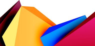 Vektör 3d düşük polimetrik üçgen geometrik tasarım elementleri