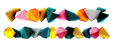 Düşük-polyester üçgenlerden inşa edilmiş geometrik üç boyutlu şekillere sahip modern ve şık bir arka plan, çağdaş tasarımlar için mükemmel.