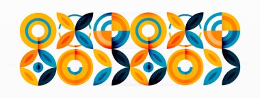 Renkli çember soyut arkaplan. Duvar kağıdı, afiş, sunum, arkaplan şablonu