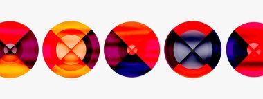 Yaratıcı çember geometrik soyut arkaplan