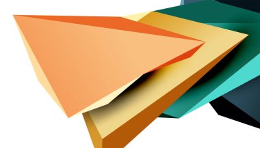 Vektör 3d düşük polimetrik üçgen geometrik tasarım elementleri