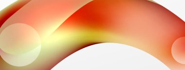 Fluid abstract background, round shapes and circle flowing design for wallpaper, banner, background or landing