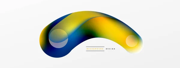 Fluid Abstract Background Liquid Color Gradients Composition Shapes Circle Flowing — Stockvektor