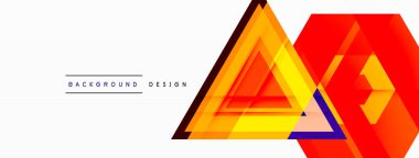 Soyut vektör tasarımı üçgenleri, altıgenleri ve daireleri harmanlayarak geometrik şekillerin uyumlu bir bileşimini oluşturur.