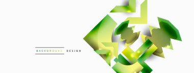 Dinamik bileşim, parlak geometrik şekiller soyut arkaplan. Duvar kağıdı, afiş, arkaplan veya iniş için moda tekno iş şablonu