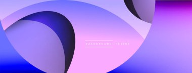 Yaratıcı geometrik duvar kağıdı. Asgari soyut arkaplan. Duvar kağıdı arkaplanı veya iniş sayfası için daire ve dalga kompozisyon vektör çizimi