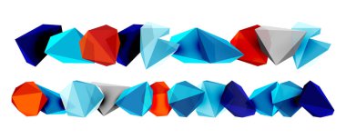 Düşük-polyester üçgenlerden inşa edilmiş geometrik üç boyutlu şekillere sahip modern ve şık bir arka plan, çağdaş tasarımlar için mükemmel.