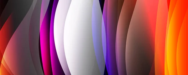 Trendige Einfache Flüssige Farbverlauf Abstrakten Hintergrund Mit Dynamischen Wellenlinien Effekt — Stockvektor
