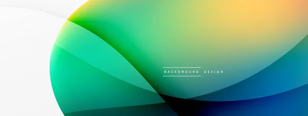 Abstract Background Fluid Gradient Color Wave Template Wallpaper Banner Background — Vettoriale Stock