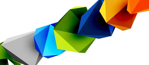 Low Poly Trojúhelník Designové Prvky — Stockový vektor