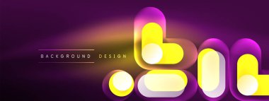 Neon dairesi soyut arkaplan. Duvar kağıdı, afiş, sunum, arkaplan şablonu