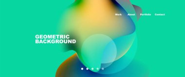 Flowing gradient colors and round elements and circles. Vector illustration for wallpaper, banner, background, leaflet, catalog, cover, flyer