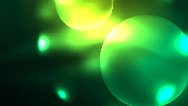 Neon Glühende Kreise Magische Energie Raum Licht Konzept Abstrakte Hintergrund — Stockvektor
