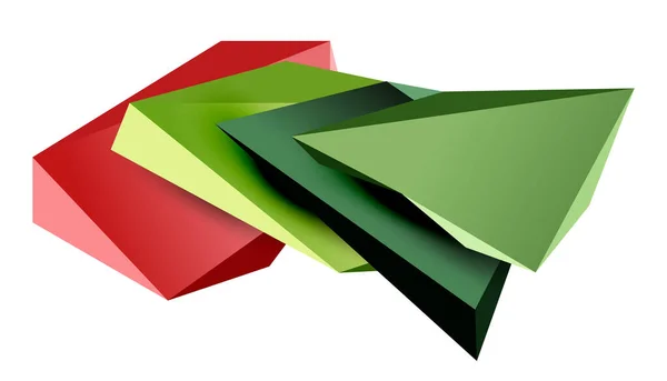Vektor Låg Poly Triangel Geometriska Designelement — Stock vektor