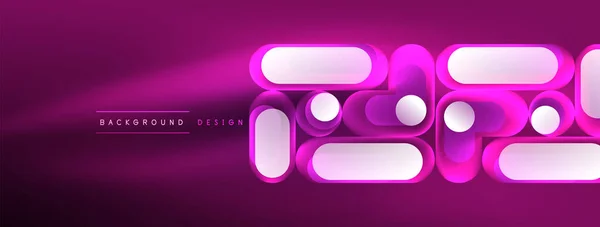 Abstraktní Pozadí Neonového Kruhu Šablona Pro Tapety Banner Prezentace Pozadí — Stockový vektor