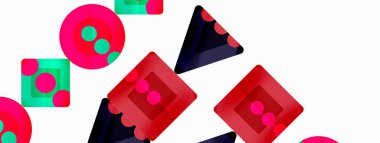 Triangles and circles abstract background for wallpaper, banner, background, card, book Illustration, landing page