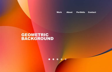 Abstract liquid background for your landing page design. Web page for website or mobile app wallpaper