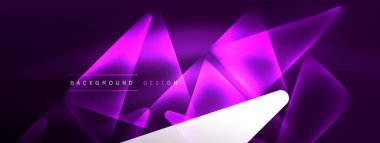 Geometrik arkaplanı hackleyen neon ışıkları, sanal gerçeklik veya yapay zeka konsepti, duvar kağıdı, pankart, sunum, arkaplan için siber punk geometrik şablon