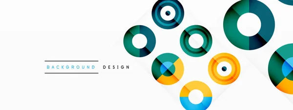 Fond Abstrait Avec Composition Grille Symétrique Circulaire Modèle Cercle Créant — Image vectorielle