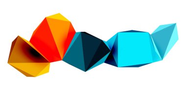 Soyut düşük polyester taş tasarımı. Geometrik 3d vektör tasarım ögesi