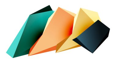 Vektör 3d düşük polimetrik üçgen geometrik tasarım elementleri