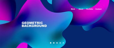 Flowing gradient colors and round elements and circles. Vector illustration for wallpaper, banner, background, leaflet, catalog, cover, flyer