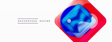 Soyut arkaplan tasarımı titizlikle hazırlanmış vektör bileşiminde parlak cam geometrik şekiller sergiliyor.