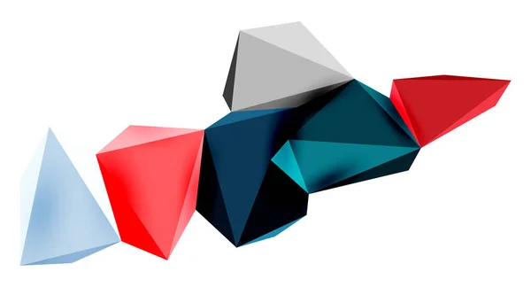 Elementi Design Basso Poli Triangolo Concetto Geometrico Banner Sfondo Carta — Vettoriale Stock