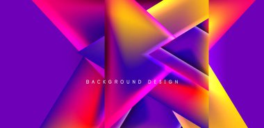 Renkli sıvı gradyanlı gelecekçi üçgen vektörü soyut arkaplan