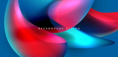 Sıvı renkli 3D elementler soyut arkaplan