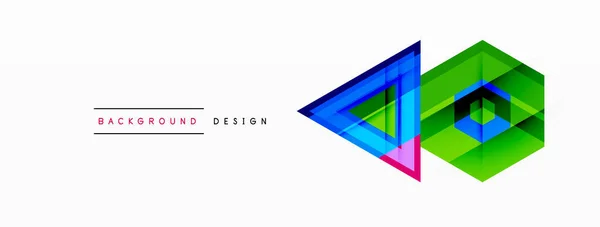 Design Vetorial Abstrato Mistura Triângulos Hexágonos Círculos Criando Uma Composição — Vetor de Stock