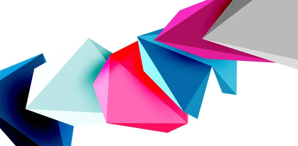 3D低三角形设计元素 用于几何概念 起落页或公司标志标识 — 图库矢量图片