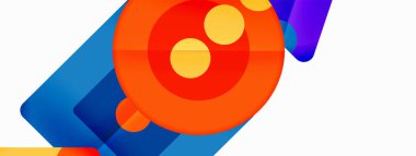 Triangles and circles abstract background for wallpaper, banner, background, card, book Illustration, landing page