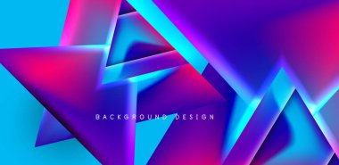 Renkli sıvı gradyanlı gelecekçi üçgen vektörü soyut arkaplan