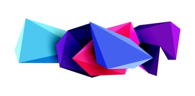 3d düşük poli üçgen tasarım elementleri