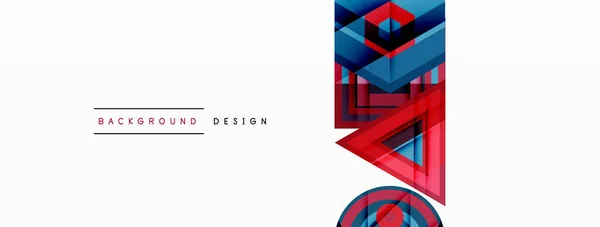 Design Astratto Vettore Fonde Triangoli Esagoni Cerchi Creando Una Composizione — Vettoriale Stock
