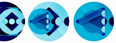 Triangles and circles abstract background for wallpaper, banner, background, card, book Illustration, landing page